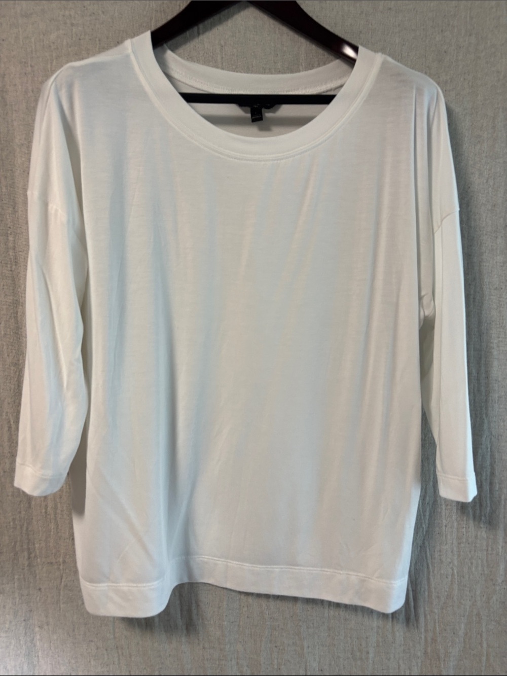Banana Republic White Long Sleeve Crewneck Top